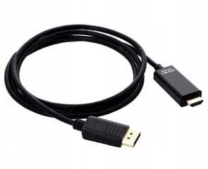 Кабель DISPLAY PORT to HDMI 1.8M 4K DP DisplayPort цена и информация | Кабели и провода | pigu.lt