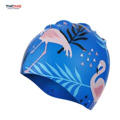 Silikoninė Plaukimo Kepuraitė THOMS CP105 Flamingas, Mėlyna kaina ir informacija | Plaukimo kepuraitės | pigu.lt