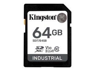 KINGSTON 64GB SDXC Industrial C10 UHS-I kaina ir informacija | USB laikmenos | pigu.lt