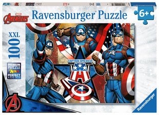 galvosūkis ravensburger 100 vnt captain america kaina ir informacija | Dėlionės (puzzle) | pigu.lt