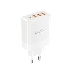 Dudao A5HEU network charger 3x USB-A 1x USB-C PD20W - white kaina ir informacija | Krovikliai telefonams | pigu.lt