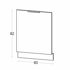 NOVO indaplovės priekis 60 cm, matinė balta цена и информация | Кухонные шкафчики | pigu.lt