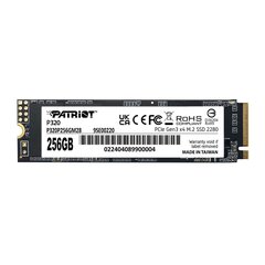 SSD PATRIOT VIPER P320 M.2 PCI-Ex4 NVMe 256GB 2,2GB/S (P320P256GM28) kaina ir informacija | Vidiniai kietieji diskai (HDD, SSD, Hybrid) | pigu.lt