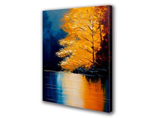 Paveikslas Ant Drobės ežero dangaus kraštovaizdis 60x90 cm цена и информация | Репродукции, картины | pigu.lt