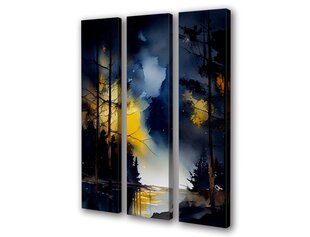 Paveikslas Ant Drobės naktinio ežero akvarelės 90x110 cm цена и информация | Репродукции, картины | pigu.lt