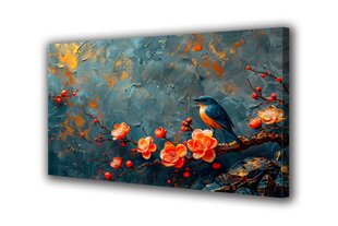 Paveikslas Ant Drobės paukščių gėlių menas 90x60 cm цена и информация | Репродукции, картины | pigu.lt