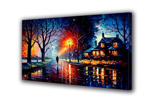 Paveikslas Ant Drobės naktinio miesto meno spalva 90x60 cm цена и информация | Репродукции, картины | pigu.lt