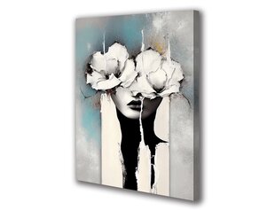 Paveikslas Ant Drobės gėlės plaukuose 60x90 cm цена и информация | Репродукции, картины | pigu.lt