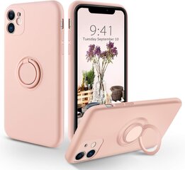 "Souligo" Silikoninis Dėklas "Iphone 11", 360° Laikiklis - Rožinis kaina ir informacija | Telefono dėklai | pigu.lt