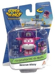 Super Wings трансформирующийся робот Диззи Спасатель 5 см цена и информация | Конструкторы и кубики | pigu.lt