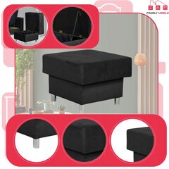 Didelė pufo sėdynė Alice Family Furniture bonell konteineris juodas kaina ir informacija | Svetainės foteliai | pigu.lt