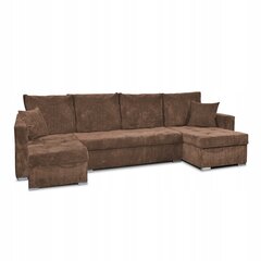 Bonito BIG sofa-lova su miegojimo funkcija Šeimos baldai velvetinė ruda kaina ir informacija | Lovos | pigu.lt