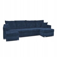 Bonito BIG sofa-lova su miegamąja funkcija Šeimos baldai velvetinė tamsiai mėlyna цена и информация | Кровати | pigu.lt