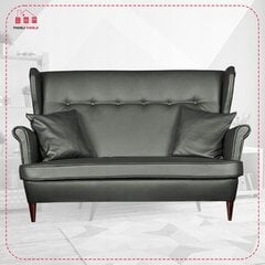 Sofa sofa Eko odinė skandinaviška neišskleidžiama Šeimos baldai skaja kaina ir informacija | Lovos | pigu.lt