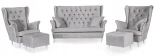 "Gaja" skandinaviška sofa lova neatsilenkianti Šeimos baldai šviesiai pilka kaina ir informacija | Lovos | pigu.lt