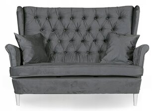 Skandinaviška sofa-lova "Gaja", neatlenkiama Šeimos baldai, pilkas veliūras цена и информация | Кровати | pigu.lt