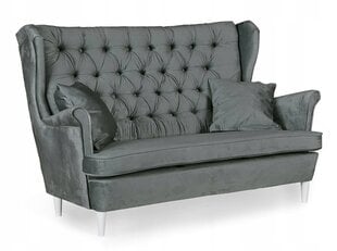 Skandinaviška sofa-lova "Gaja", neatlenkiama Šeimos baldai, pilkas veliūras цена и информация | Кровати | pigu.lt