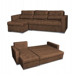 Varius sofa lova su miegamąja funkcija Šeimos baldai kampinė sofa ruda be цена и информация | Кровати | pigu.lt