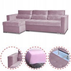 Varius sofa lova su miegamąja funkcija Šeimos baldai kampinė sofa alyvinė rožinė цена и информация | Кровати | pigu.lt