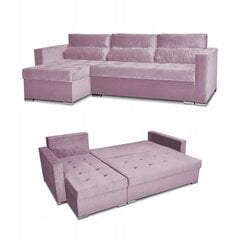 Varius sofa lova su miegamąja funkcija Šeimos baldai kampinė sofa alyvinė rožinė цена и информация | Кровати | pigu.lt