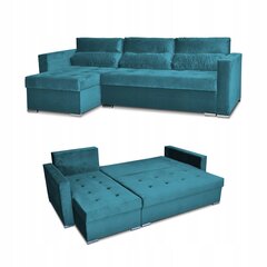 Varius sofa-lova su miegamąja funkcija Šeimos baldai turkio spalvos kampinė sofa цена и информация | Кровати | pigu.lt