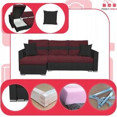 "Figo" miegamoji sofa-lova su miegamąja funkcija Šeimos baldai juoda kaštoninė цена и информация | Кровати | pigu.lt