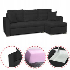 "Figo" sofa-lova su miegamąja funkcija Šeimos baldai juoda цена и информация | Кровати | pigu.lt