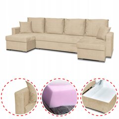 "Bella BIG" sofa-lova su miegamąja funkcija Šeimos baldai smėlio spalvos цена и информация | Кровати | pigu.lt