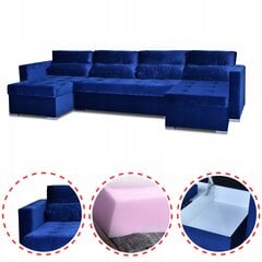 Varius BIG sofa-lova su miegamosios funkcijos konteineriais Šeimos baldai mėlyna kaina ir informacija | Lovos | pigu.lt