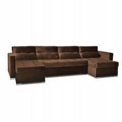 Kampinė sofa Varius BIG sulankstomos sofos-lovos konteineriai Šeimos baldai rudi цена и информация | Кровати | pigu.lt