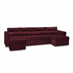 Varius BIG kampinė sofa-lova su miegamąja zona konteineriai Šeimos baldai bordo spalvos цена и информация | Кровати | pigu.lt