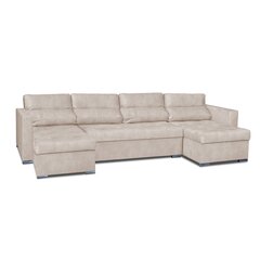 Varius BIG sofa lova f miegamieji konteineriai Šeimos baldai smėlio spalvos veliūras цена и информация | Кровати | pigu.lt