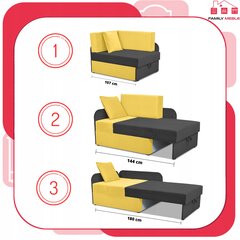 "Denis Duo" vaikiška kampinė sofa-lova transformuojamas konteineris vaikiška lova cubby čiužinys цена и информация | Кровати | pigu.lt