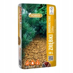 Dekoratyvinės medžio drožlės geltonos 50L kaina ir informacija | Gruntas, žemė, durpės, kompostas | pigu.lt