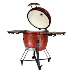 Kepsninė Kamado Euroliux E-18 BBQ, 121x65.5x108 cm, raudona kaina ir informacija | Kepsninės, griliai | pigu.lt