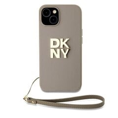 DKNY DKHCP15SPBSWSE iPhone 15 | 14 | 13 6.1" beżowy|beige hardcase Wrist Strap Stock Logo цена и информация | Чехлы для телефонов | pigu.lt