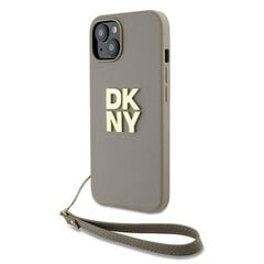 DKNY DKHCP15SPBSWSE iPhone 15 | 14 | 13 6.1" beżowy|beige hardcase Wrist Strap Stock Logo цена и информация | Чехлы для телефонов | pigu.lt