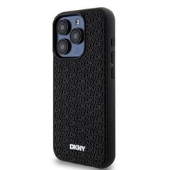 DKNY DKHCP15X3DRPWK iPhone 15 Pro Max 6.7" czarny|black hardcase 3D Rubber Repeat Pattern цена и информация | Чехлы для телефонов | pigu.lt