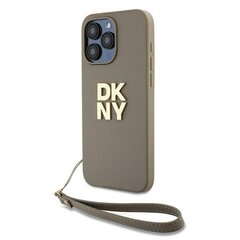 DKNY DKHCP15XPBSWSE iPhone 15 Pro Max 6.7" beżowy|beige hardcase Wrist Strap Stock Logo цена и информация | Чехлы для телефонов | pigu.lt