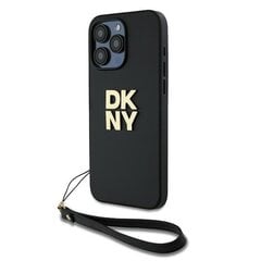 DKNY DKHCP15XPBSWSK iPhone 15 Pro Max 6.7" czarny|black hardcase Wrist Strap Stock Logo цена и информация | Чехлы для телефонов | pigu.lt