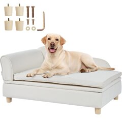 Naminių gyvūnėlių sofa-guolis Vevor, baltas,910x585x415mm kaina ir informacija | Guoliai, pagalvėlės | pigu.lt