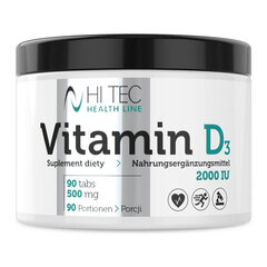 Maisto papildas Hi Tec Health Line Vitamin D, 90 vnt. kaina ir informacija | Vitaminai | pigu.lt