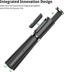 Atumtek Bluetooth Selfie Stick Tripod цена и информация | Моноподы для селфи («Selfie sticks») | pigu.lt