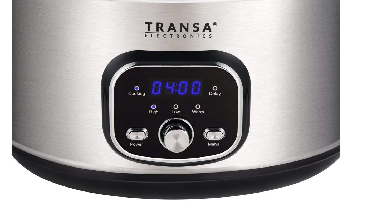 Lėto virimo viryklė "Transa Electronics SlowCooker Medium" 4,5 l sidabrinė/pilka 280 W цена и информация | Garų puodai, daugiafunkciai puodai | pigu.lt