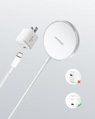 INNOSTYLE MAGEASE INDUKCINIS BELAIDIS ĮKROVIKLIS MAGSAFE IPHONE MAGEASE 15W BALTAS kaina ir informacija | Krovikliai telefonams | pigu.lt