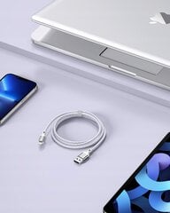 INNOSTYLE POWERFLEX USB LIGHTNING MFI GREITOJO ĮKROVIMO KABELIS IPHONE KEVLARUI 2 M SIDABRO SPALVOS kaina ir informacija | Krovikliai telefonams | pigu.lt