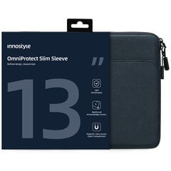 INNOSTYLE NEŠIOJAMOJO KOMPIUTERIO KREPŠYS 13" VANDENIUI ATSPARUS DĖKLAS OMNIPROTECT SLIM BLUE kaina ir informacija | Krepšiai, kuprinės, dėklai kompiuteriams | pigu.lt