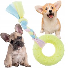 Šunų žaislas su virvele minkštas žiedas šuniukui su skirtukais kaina ir informacija | Žaislai šunims | pigu.lt