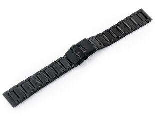 Laikrodžio apyrankė , juoda 22mm TY12391 kaina ir informacija | Apyrankės moterims | pigu.lt