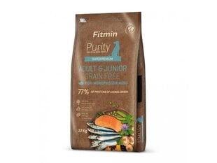 Fitmin Purity Grainfree vidutinių ir didelių veislių šunims ir šuniukams su žuvimi, 12 kg kaina ir informacija | Sausas maistas šunims | pigu.lt